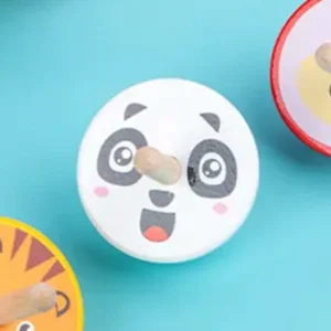Klasszikus búgócsiga játék, panda mintával.